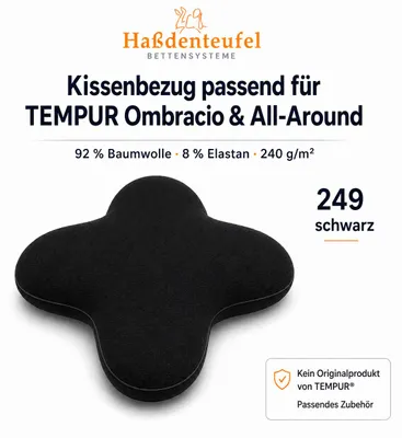 Produktbild von Kissenbezug passend für TEMPUR Ombracio & All-Around Schmetterlingskissen, KI-generiertes Bild
