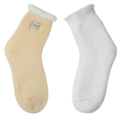 Immagine prodotto di 2 paia di calze termiche da donna, invernali, calde, spesse, in pile e lana, taglia 36-42, colore giallo