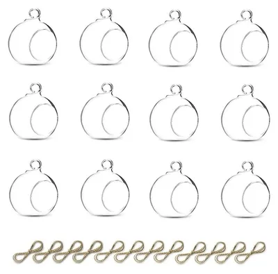 Produktbild von Teelichthalter Glaskugel zum Aufhängen 12er Set 6cm Durchmesser