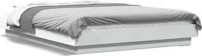 Image de Maison Exclusive - Cadre de lit avec lumières LED sans matelas blanc 120x200 cm