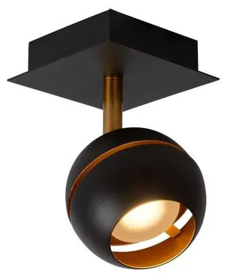 Zdjęcie produktu dla Kinkiet LED BINARI czarny 4,5W Ciepła biel 380lm metal wym:13x10x14,5cm IP20 Lucide