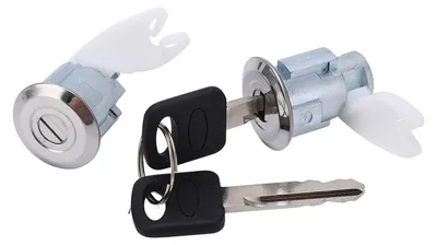 Image de Kit de serrure de porte DL54, ensemble de cylindre de serrure avant en métal, pièce de remplacement pour Ford E-150 Econoline de 1992 à 1996