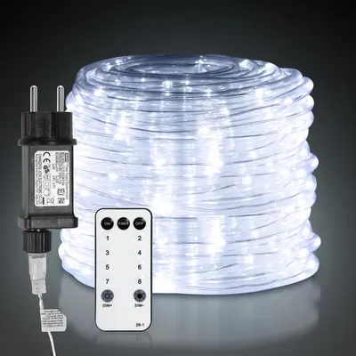Produktbild von SWANEW LED lanové svetlo s diaľkovým ovládaním vonkajšie vonkajšie/vnútorné lanové svetlo vnútorná reťaz svetiel studená biela-10m