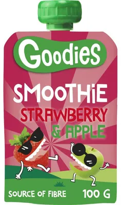 Produktbild von Goodies Knijpfruit Smoothie Erdbeere & Apfel 100ml, Snack für Kinder 3+