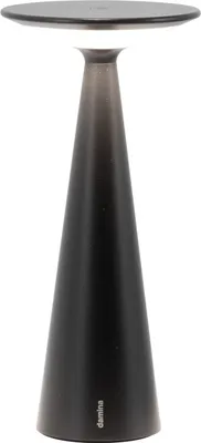 Produktbild von Zafferano Damina - Wiederaufladbare LED-Tischlampe, Touch-Dimmer, 8 Stunden Akkulaufzeit, IP65 - Kabellos, Schwarzes Aluminium-Finish