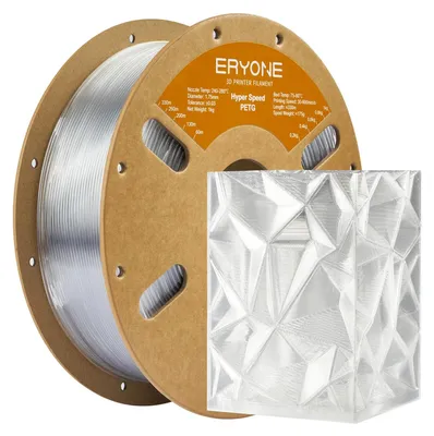 Immagine prodotto di Filamento per stampa 3D, materiale PETG, prestazioni ad alta velocità, trasparente