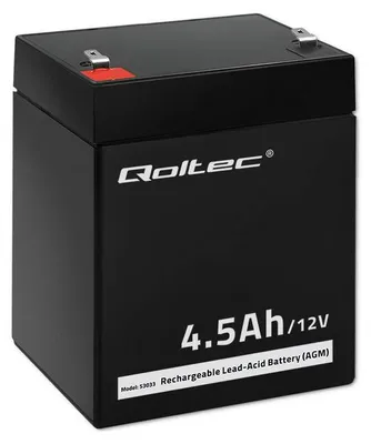 Immagine prodotto di Qoltec 53033 batteria per veicoli AGM (Absorbed Glass Mat) 4,5 Ah 15 V 65,5 A Moto