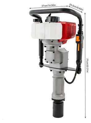 Imagen del producto de Taladro de perforación a gasolina de 52 cc - Motor de 1900 W - Brocas de 55-70 mm - Taladro para pilotes