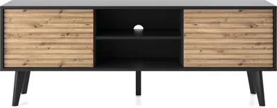 Produktbild von TV-Schrank WILLOW RTV154 Loft Eiche Artisan / Schwarz RTV-Kommode Fernsehschrank TV-Lowboard