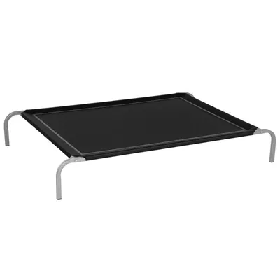 Produktbild von Hundebett – Für drinnen und draußen – Belastbarkeit bis 32 kg – Leicht zu transportieren und zu verstauen – 130 x 90 x 20 cm – Schwarz