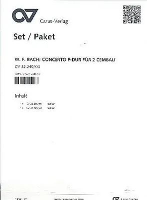 Produktbild von Concerto in F-Dur für 2 Cembali