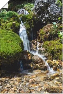 Produktbild von ARTland Poster Kleiner Wasserfall in den Bergen Größe: 60x90 cm