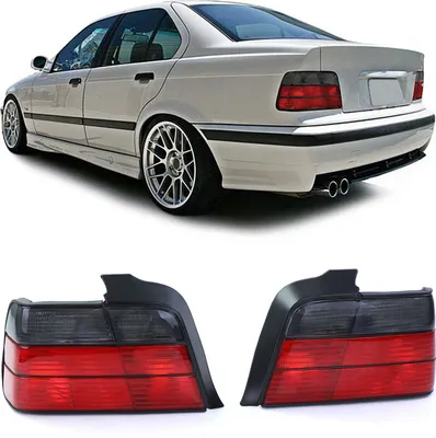 Zdjęcie produktu dla Światła tylne czerwone czarne do BMW serii 3 E36 Saloon z lat 1990-1999