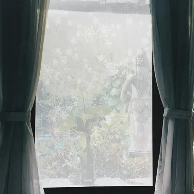 Fensterfolie Schneemotiv, 200x40 cm, transparent, Sichtschutz
