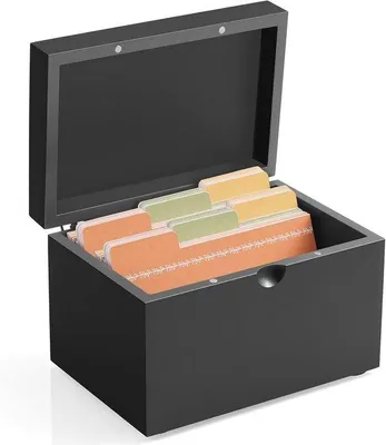Produktbild von Famanu Indexkartenhalter mit 45 Trennkarten - Holz