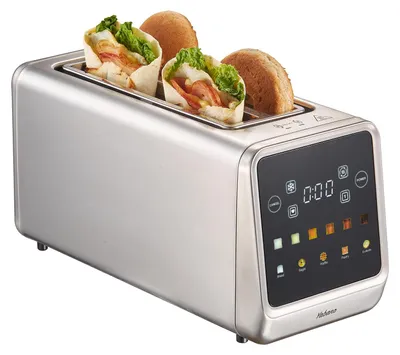 Produktbild von Yabano Toaster 4 Scheiben Langschlitz Edelstahl mit Touch Display 1450W