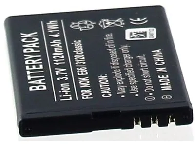 Produktbild von Akku für Nokia Asha 305 Li-Ion 3,7 Volt 1120 mAh schwarz.