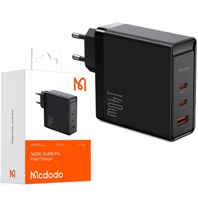 Zdjęcie produktu dla Mcdodo Szybka adowarka Sieciowa Zasilacz Do Macbook Gan 3X Usb-C Usb 140W