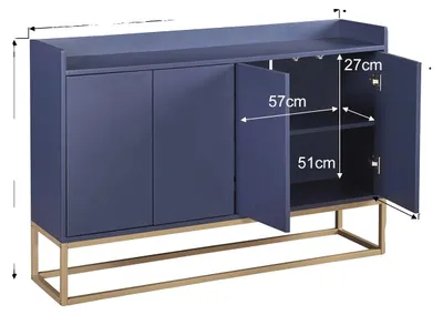 Immagine prodotto di Mobile da salotto, design moderno, ampio spazio contenitivo, blu