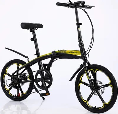 Produktbild von 360Home Klappbares Fahrrad 20 Zoll Alu Rahmen shimano stylisch Faltrad folding bike Gelb