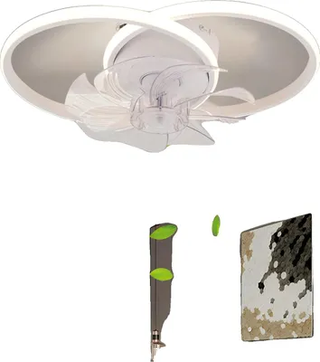 Produktbild von Deckenventilator, LED-Licht, Fernbedienung, WEISS