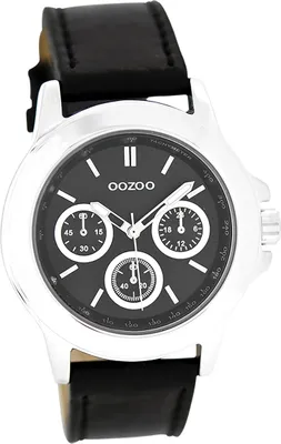 Produktbild von Oozoo Leder Damen Uhr matt Analog Quarzuhr Armband schwarz Timepieces D2UOC6189A