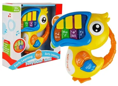 Produktbild von Leantoys Papagei Klavier Pädagogisches Frühes Lernen Gelb