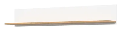 Obrázek produktu pro Závěsná police REMI RM14 Nástěnná police 137,5x22x21x.5 cm Police Nástěnná police Bílá/dub Evokace