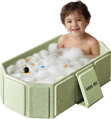 Produktbild von Faltbare Babybadewanne XXL, 0 bis 8 Jahre, mit Abflussloch, für Reisen