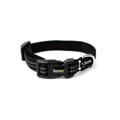 Immagine prodotto di Collare per gatti Lionto riflettente, imbottito e regolabile in nylon e neoprene, XS (20–30 cm), nero