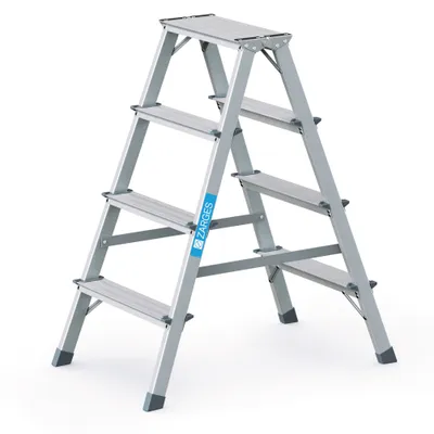 Produktbild von Zarges genietete Bockleiter eloxiert Scana B 2x4 Stufen