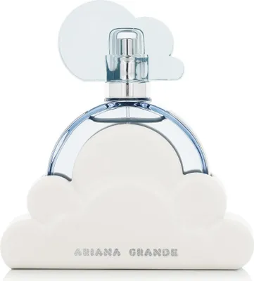 A perfume bottle shaped like a cloud.