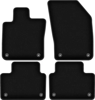 Immagine prodotto di Tappetini in velluto per Volvo V60 II (2018-, station wagon, berlina) neri, set 4 pz, con fissaggi