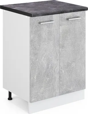 Produktbild von Küchenunterschrank Vicco R-Line Beton 60 cm , AP Anthrazit, Model 45991