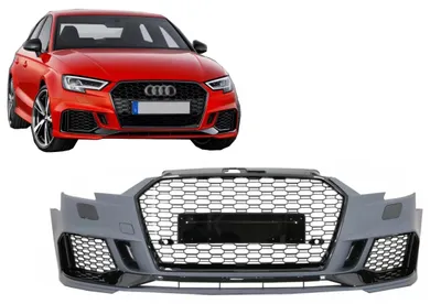 Imagen del producto de Parachoques delantero para AUDI A3 8V, modelo restyling (rediseñado) 16-19, berlina o descapotable, con diseño RS3, color  brillante.