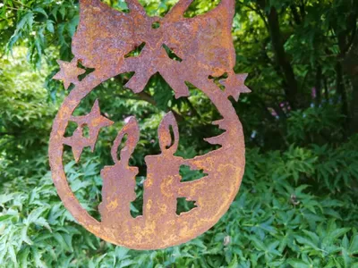 Produktbild von Edelrost Christbaumschmuck Kerze