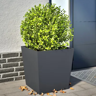 Produktbild von Möbel Pflanzkübel 2 Stk. Anthrazit 50x50x50 Stahl - Beete &53553