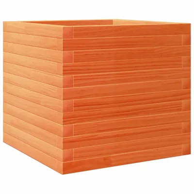 Produktbild von vidaXL Pflanzkübel Wachsbraun 50x50x45,5 cm Massivholz Kiefer