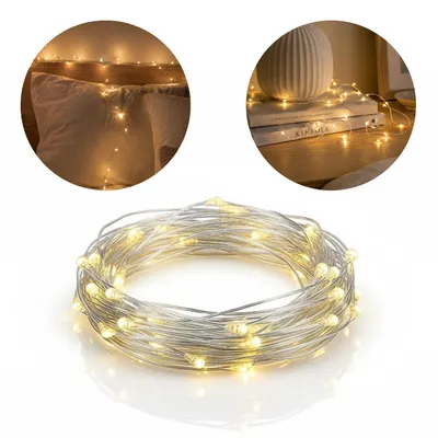 Produktbild von MasterLED LED Lichterkette Weihnachten - 20 LED - 2700K Warmweiß - batteriebetrieben - Innen Deko - 3 Modi An Aus Blinken - festliches Winterlicht