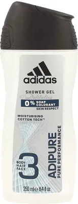 Productafbeelding van Adidas Adipure 2-in-1 douchegel (voor lichaam en gezicht), 250 ml