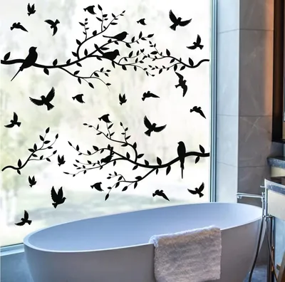 Productafbeelding van Solidchoice - Muurstickers met Boomtak en Vogel