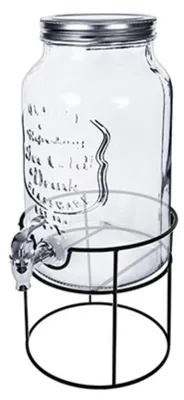Produktbild von Alessandro Getrankespender - 4 Liter - Glas - Limonadenspender - mit Stander - 17 x 40 cm