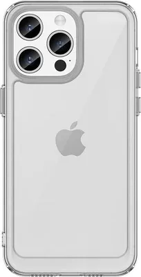 Obrázok produktu pre Silikónové puzdro Space s farebným rámom na iPhone 15 PRO 6.1" Transparent