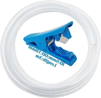 Obrázok produktu pre Priehľadná PVC hadica, dĺžka 3 metre, s rezačkou na hadice (vnútorný priemer 8 mm x vonkajší priemer 10 mm)