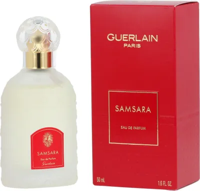 Produktbild von Guerlain Samsara, Frauen, 50 ml, Nicht nachfüllbare Flasche, Iris, Jasmin, Sandelholz, Tonka-Bohne, Vanille, Canangabaum, Spray, Alcohol, parfum (fragrance), aqua (water), alpha-isomethyl ionone, limonene, coumarin, linalool,...