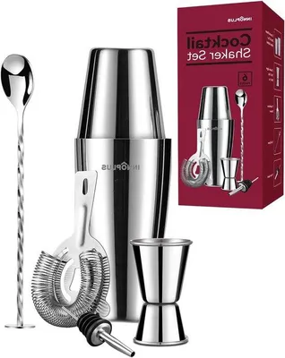 Produktbild von Cocktailshaker-Set aus Edelstahl - 6-teilig -