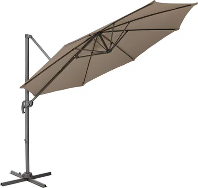 Produktbild von SVITA Sonnenschirm Garten Ampelschirm Outdoor 360° Schirm Alu drehbar kippbar Taupe