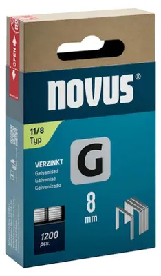 Obrázok produktu pre novus 042-0796 novus Tackerklammern Flachdraht 11/8, 1.200 St.