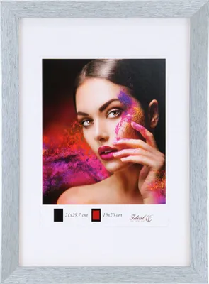 Produktbild von Holz Bilderrahmen Lifestyle Plexi Foto Rahmen Collage Wanddeko Poster HR-25 - Farbe: Silber | Format: 21x29,7