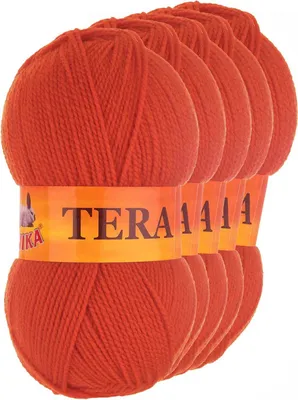 Produktbild von 5 x 100g Strickgarn TERA Uni Strickwolle Handstrickgarn Klassikgarn